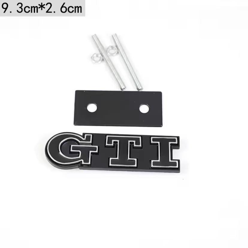 3D Metal GTI Logo Car Front Grille Emblem Badge Tire Valve For VW GTI Polo Golf MK6 7 Passat Tiguan Jetta Touareg Beetle TouranNB8