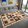 2025 New Coffee&Carnations Carpet Rug for Living Room Bedroom Home Sofa Decoration,Kids Play Non-slip Floor Mat11