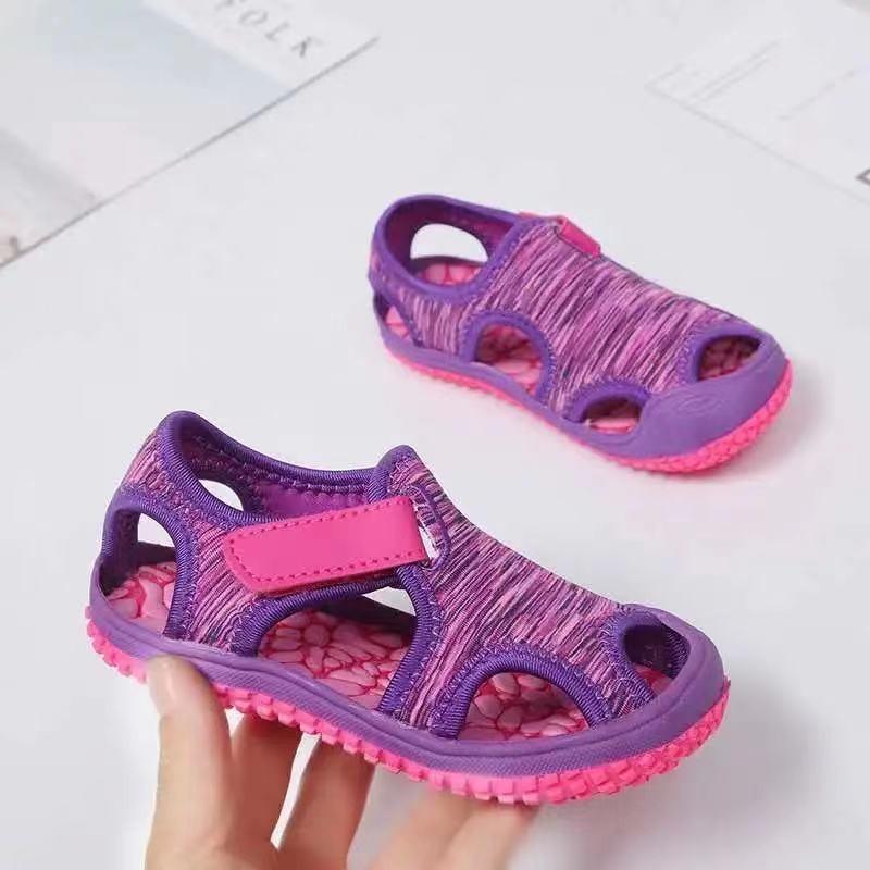 Summer Sandals for Kids 2026 New Breathable Mesh Closed-toe Soft-soled Beach Sandals Boys Barefoot Sneakers