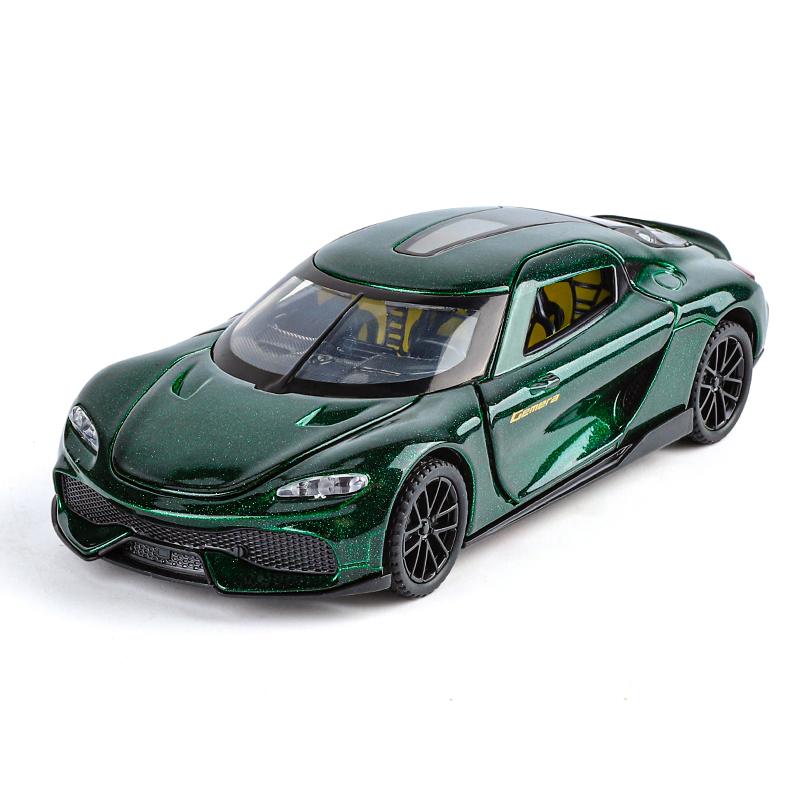 

1/32 Koenigsegg Gemera GT Суперкар Сплав Литая Модель Звук и Свет Двойная Дверь Игрушка Детская Образовательная Игрушка Декоративное Украшение зелёный