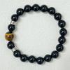 Obsidian Beaded Bracelets for Men 10mm Round Beads Natural Stone Anxiety Stress Relief Bangle Handmade Gemstone Jewelry Gifts