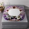3pcs Fitted Sheet Set - 1*Fitted Sheet with Holy Cross Pattern + 2*Cushion Covers, No Core, Fashionable Soft Comfort Bedding