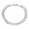 Men' Silver Bracelet 925 SILVER 5mm Diamond Plated FULL