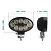 IP68 Impermeabil CE 5 inch 60W Lampă de lucru LED Ovală Proiector de ceață Camion OffRoad Tractor Fascicul larg 12V 24V Proiector de ceață LED