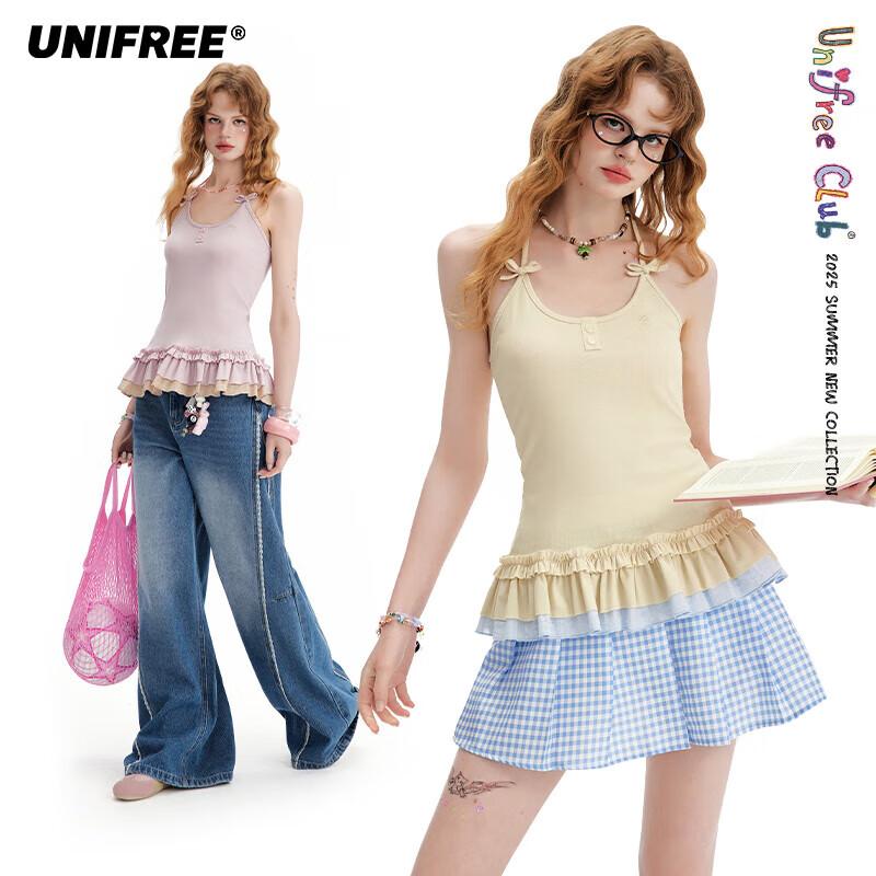 UNIFREE Women s Solid Color Camisole Tank Top XL