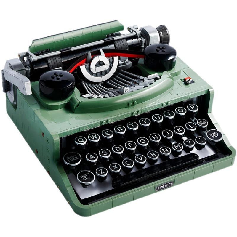 23009MOC Retro Typewriter Printing Boy Small Particle Assembled Building Block Toys