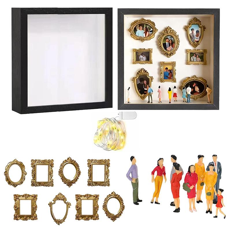 

DIY Mini Museum Silhouette Box–Celebrate Your Unique Memories In Style, Personalized DIY Photo Family Memory Display Case Frame