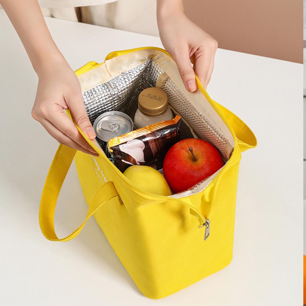 Lunch Bag Thick Insulation Insulated Lunch Box Bag Oxford Cloth Lunch Bag Stain Resistant For Work Outdoor Picnic Commuting
