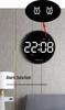 Colorful LED Dynamic Wall Clock: Perpetual Calendar & Simple Decor for Living Room