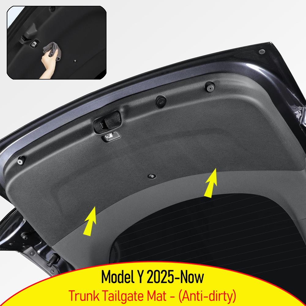 For Tesla Model Y Juniper 2026 2026 Trunk Tailgate Pads Anti-dirty Trunk Mats Protective Kick Pad Cargo Door Liner Accessories