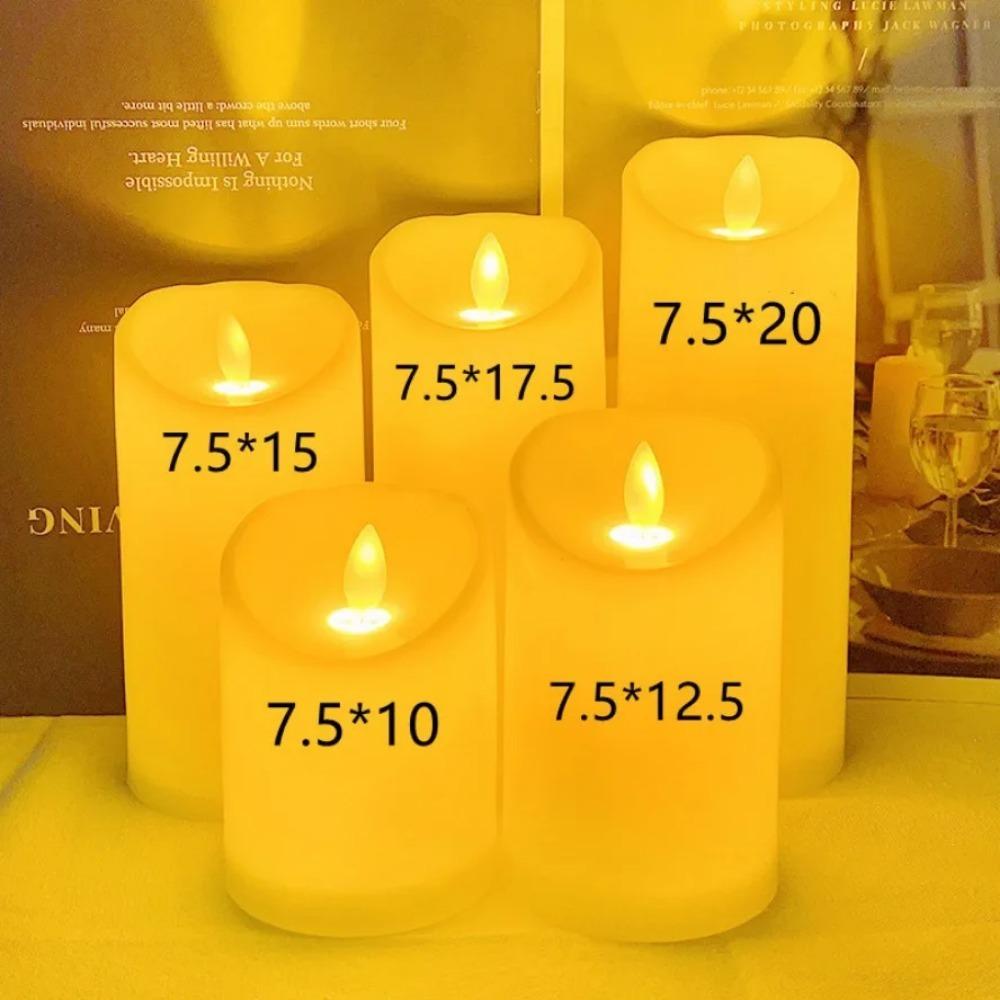 Flameless Votive Candles Battery Operated LED Tea Lights Electric Fake Candle with Moving Wick Wedding Party Decor Candles Lamps