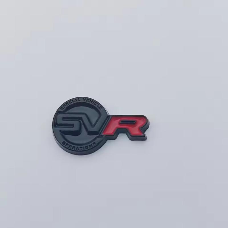 1Pcs 3D SVR Logo Car Steering Wheel Emblem Sticker Gear Control Emblem Badge for  R-ange R-over Discovery 2 Sport Evoque L405 Defender LR3
