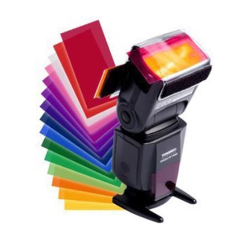 Colors 12 Gel Filter Flash Diffuser Soft Box Studio Lighting Filter Camera For