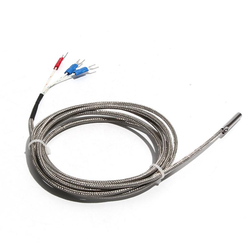 Sondă de temperatură cu termocuplu PT100 1M Sârmă metalică rezistentă la temperatură ridicată Sondă simplă goală îndrăzneață