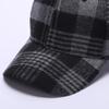 Cotton Breathable Baseball Cap for Men and Women Black and White Checkered Duck Tongue Hat Student Sun Hat