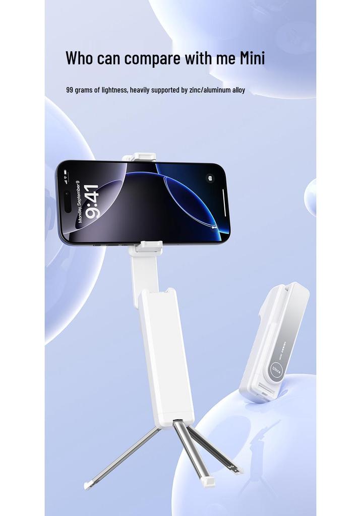 Mini Bluetooth Selfie Stick: Portable, Universal, Handheld for Outdoor Travel and Live Streaming