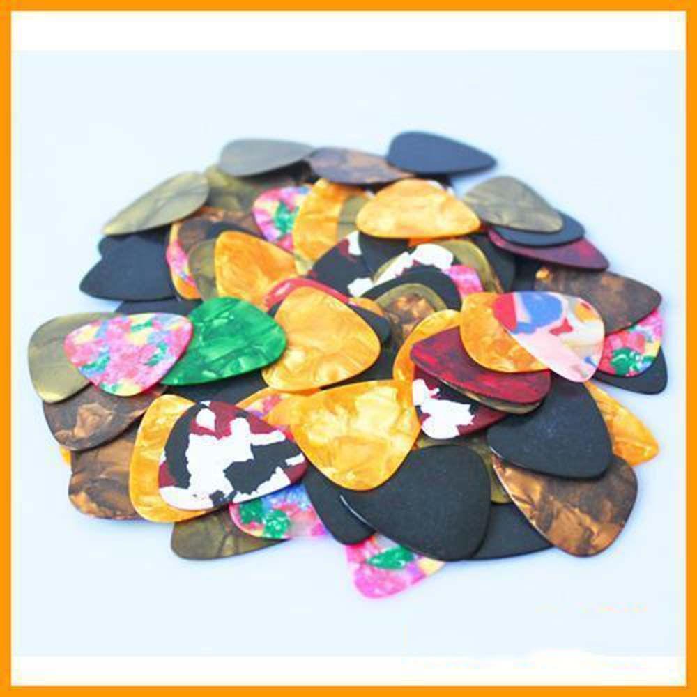 0.46mm 0.71mm 0.96mm Colorful Acoustic Fashion Ukulele Celluloid Guitar Picks Electric Plectrums