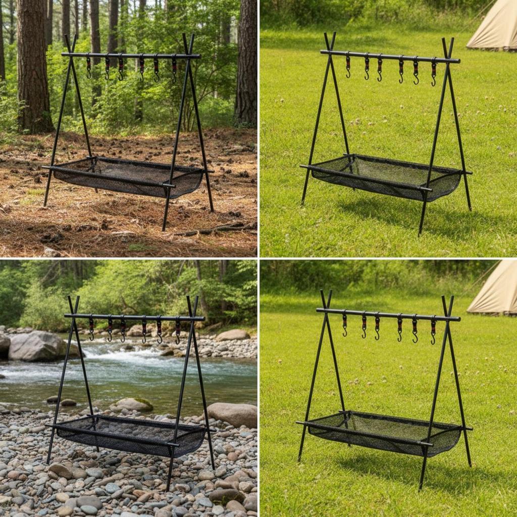 Camping Hanging Rack Foldable Outdoor Portable Organizer