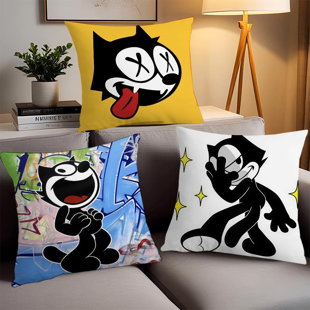 Cartoon Cute F-Felix The C-Cat Pillow Case Office Cushions Suitable For Sofa Car Bedroom Decorative Cushion Cover