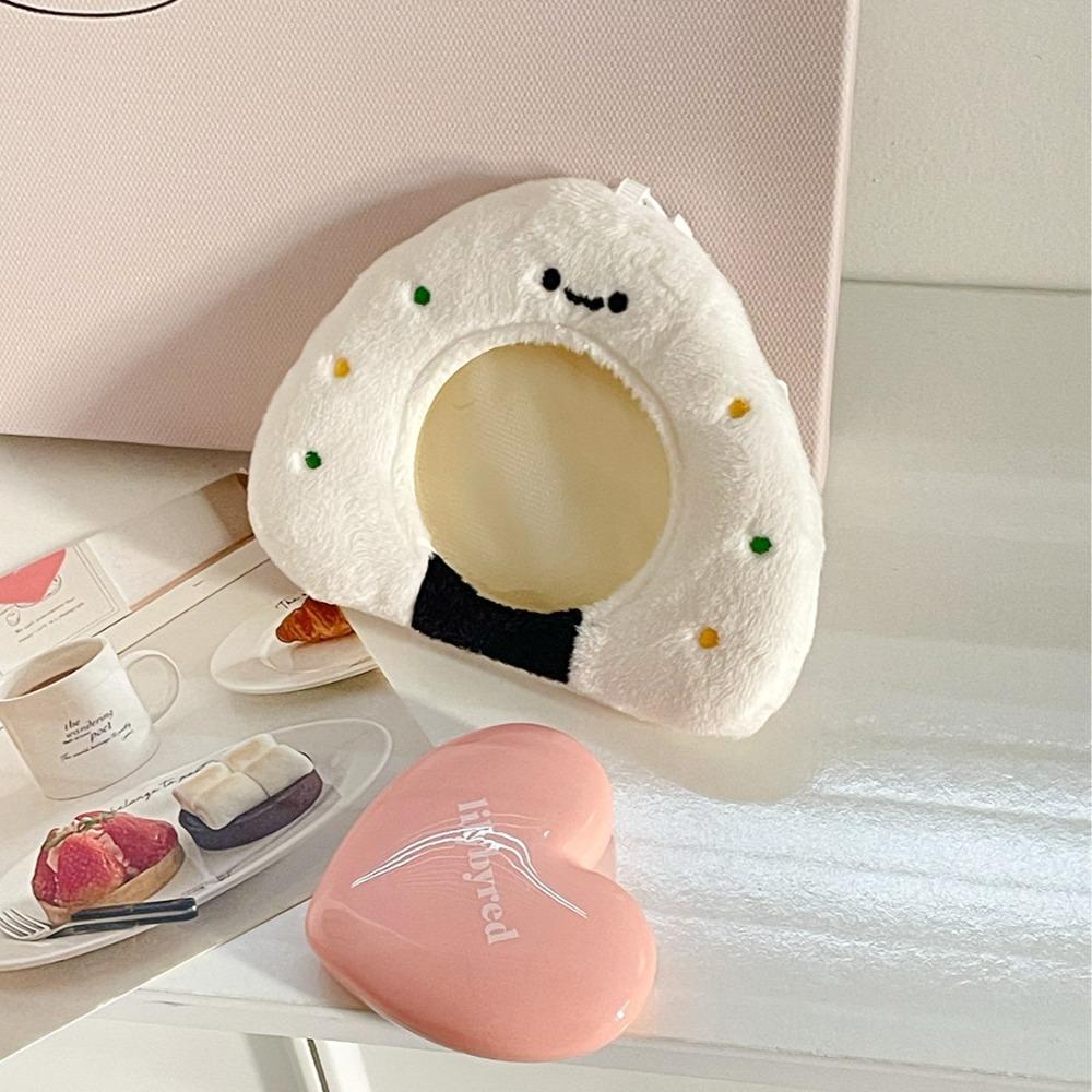 

Cute Card Holder Mini with Zipper Badge Protective Cover Cartoon Portable Bag Pendant