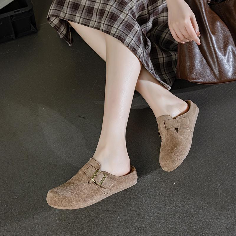 Women's Retro Thick-Soled Closed-Toe Mules - Spring/Summer 2026: Soft, Comfortable, Fashionable, Birkenstock-Inspired