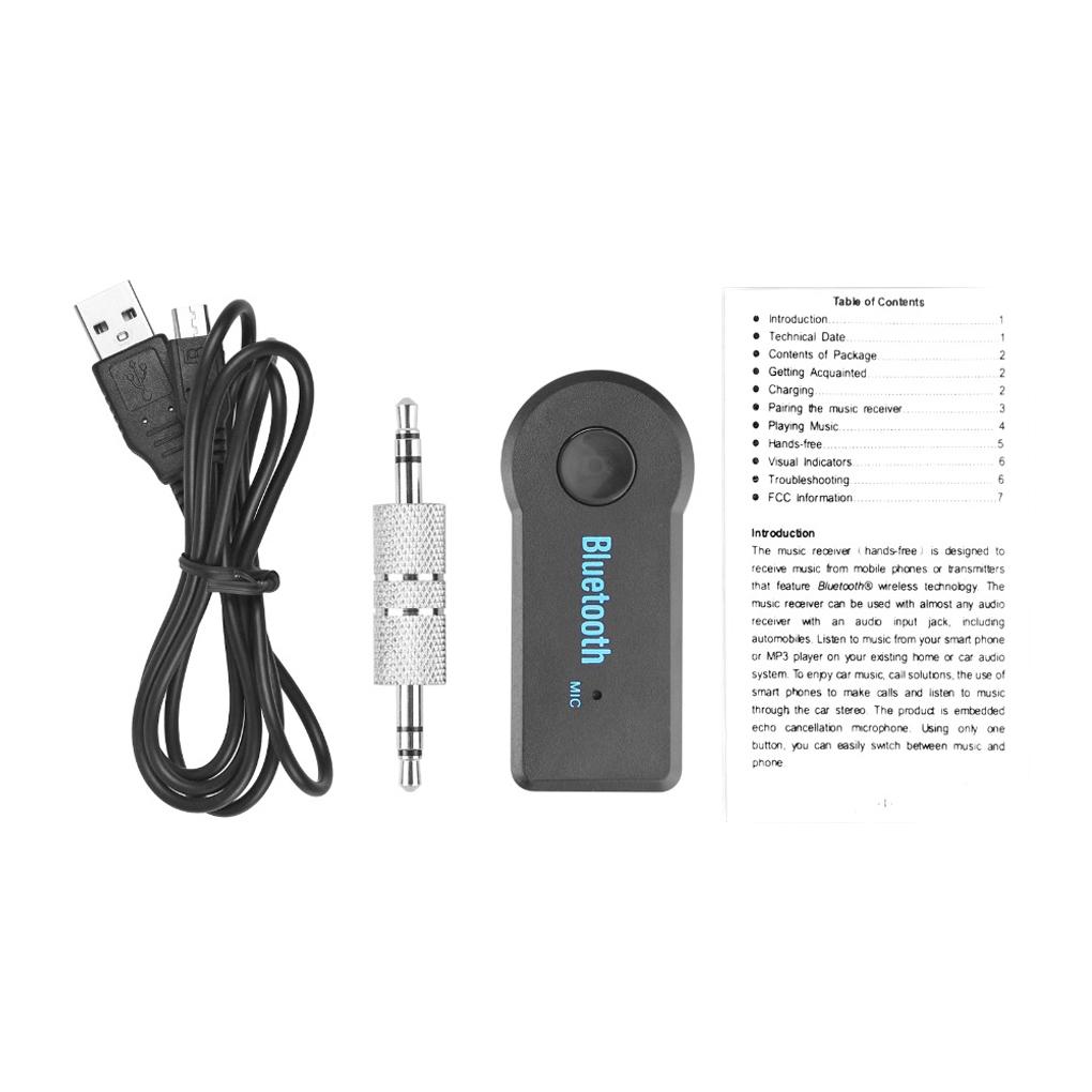 

3,5 мм Аудио Стерео Приемник AUX Звуковой Адаптер Разъем Инструмент Приемные Инструменты Bluetooth v5.0 чёрный