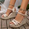 Fashion Sandalias De Mujer Plus Size 35-42 Elegant Summer Women Platform Sandals Comfortable Non-slip Beach Sandals Wedges Shoes