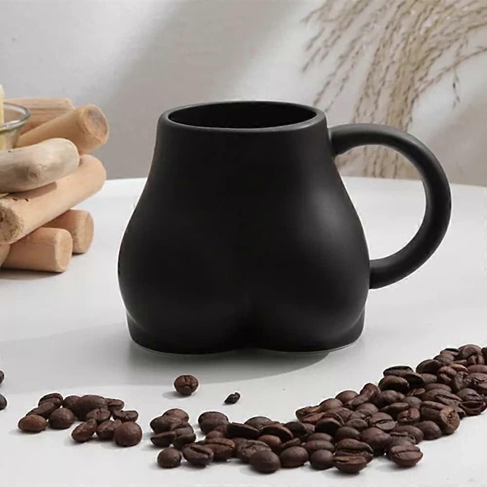 Tasse à thé en forme de fesse style Ins Nordique avec anse, Tasse à café couleur unie, Tasse à eau, Cadeau humoristique pour la famille, les amis, les amoureux, le couple 300ml