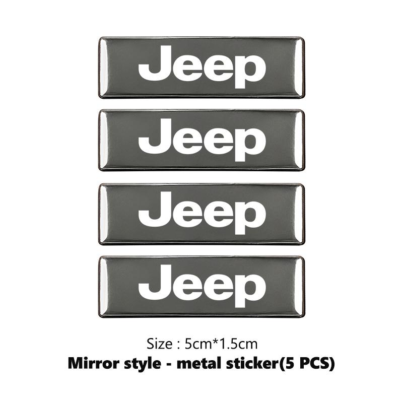 Car Trunk Body Sticker Aluminum Alloy Emblem Auto Stickers For Jeep Cherokee Wrangler JK Gladiator Compass Renegade Patriot AJT1