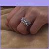 Light Luxury Pearl Geometric Adjustable Ring For Women And Men Jewelry Accessory