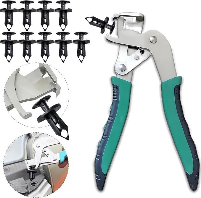 Blue-black car buckle pliers, compact, portable, thickened, quick-disassembly buckle pliers, car door panel buckle disassembly pliers Automotive clip pliers set