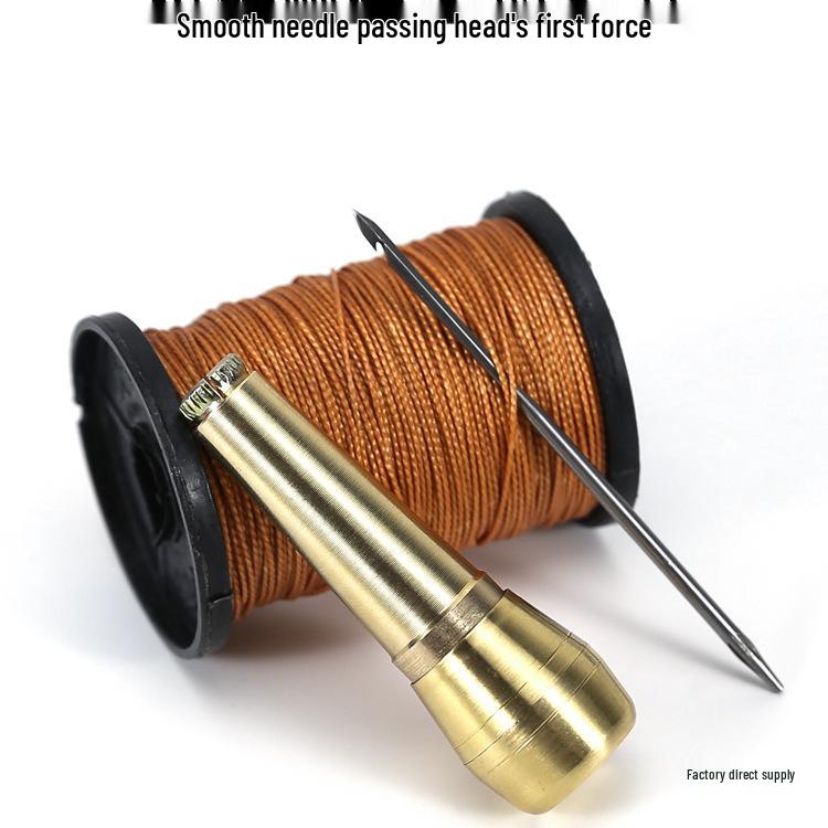 Shoe Repair Awl Set: Leather Punch, Hand Sewing Needles, and Thread