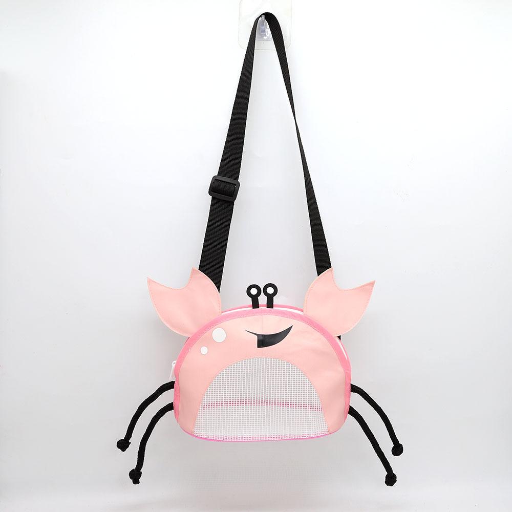 Beach Mesh Girls Bag Shell Collecting Bag PVC Crab Shape Seashell Storage Pouch Toys Collecting Storage Bags Outdoor Accessories