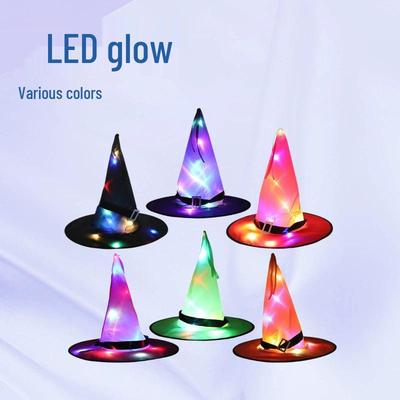 LED Light-up Witch Hat - Halloween Ghost Festival Decoration Prop