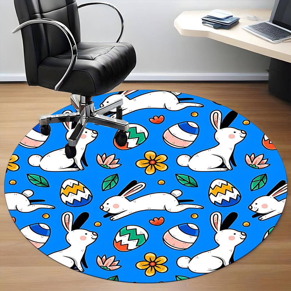 1pc Bunny Hop Chair Carpet for Office, Non-slip, Soft and Durable Office Rug, Perfect for Office Yy260127112