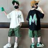 Teen Boys Clothing Set Summer Letter Short Sleeve T-shirt Pants 2Pcs Suit for 5-12 Years Kids Handsome Casual Outfit
