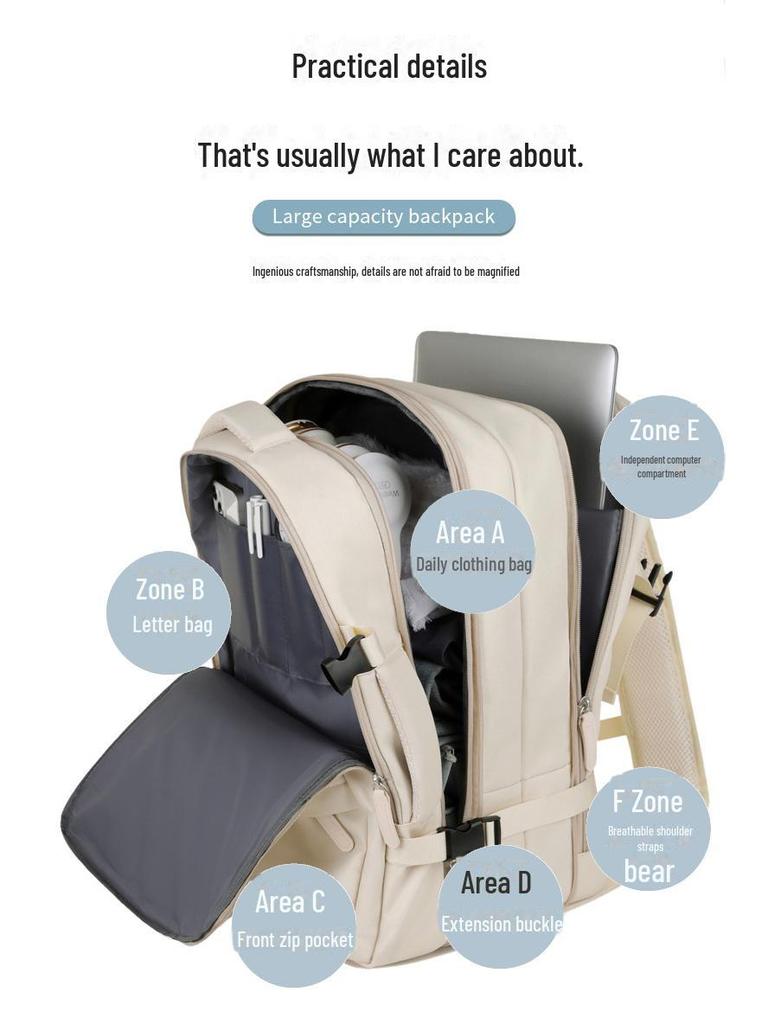 Expandable Large-Capacity Laptop Backpack for Business Travel
