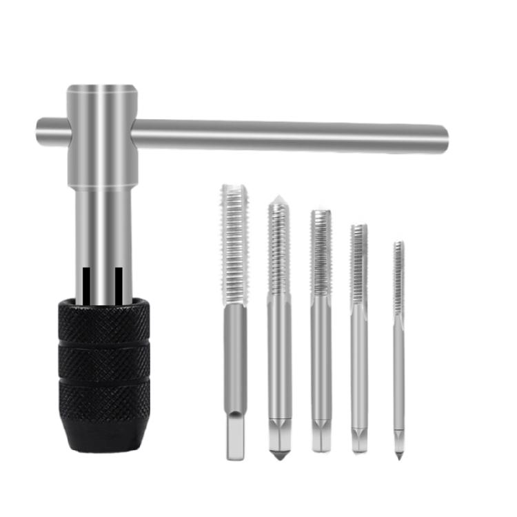 Versatile Manual Tap And Dies Kit T-Handle Tap Wrench Alloy Steel Construction For Standard Thread Creation