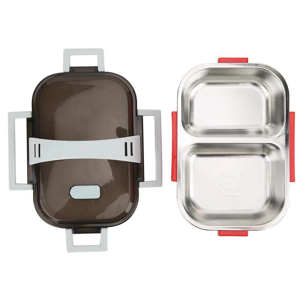 304 Stainless Steel Portable Lunch Box Food Container for Outdoor Camping Picnic 700mlRed