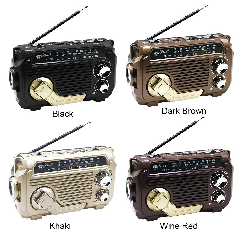 Hand Crank Emergency Radio AM/FM/SW Radio with Flashlight BT Speaker Portable Weather Radio for Outdoor Camping and Emergency