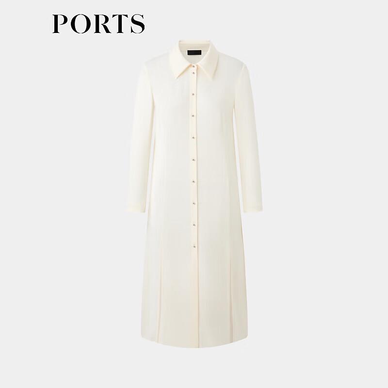 Ports Women's Spring/Summer Split Design Simple Long Shirt Dress