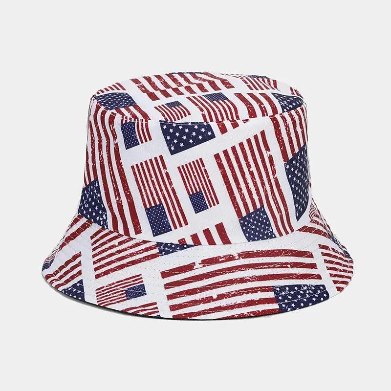Spring and Summer Cotton Print Bucket Hat Fisherman Hat Outdoor Travel Sun Cap for Men and Women 129