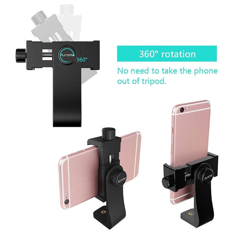 Adjustable Smartphone Tripod Mount Holder Clip for Selfies and Monopods Universal Phone Clamp Accessory