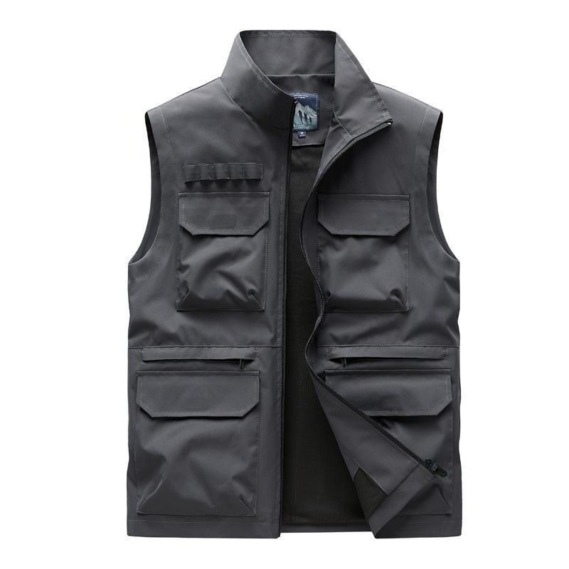 

Workwear Summer Vest Vest Men s Photography Multi-pocket Fishing Safety Vest Horse Clip M
