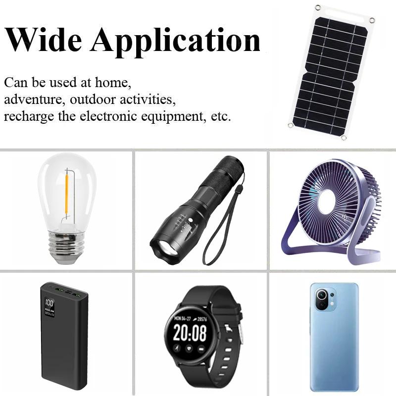 Solar Panel 5V  USB Type-C Charge Portable Flexible Kit  Lightweigh Mini System For  Phones Car Camping Hiking Power Banks IP65