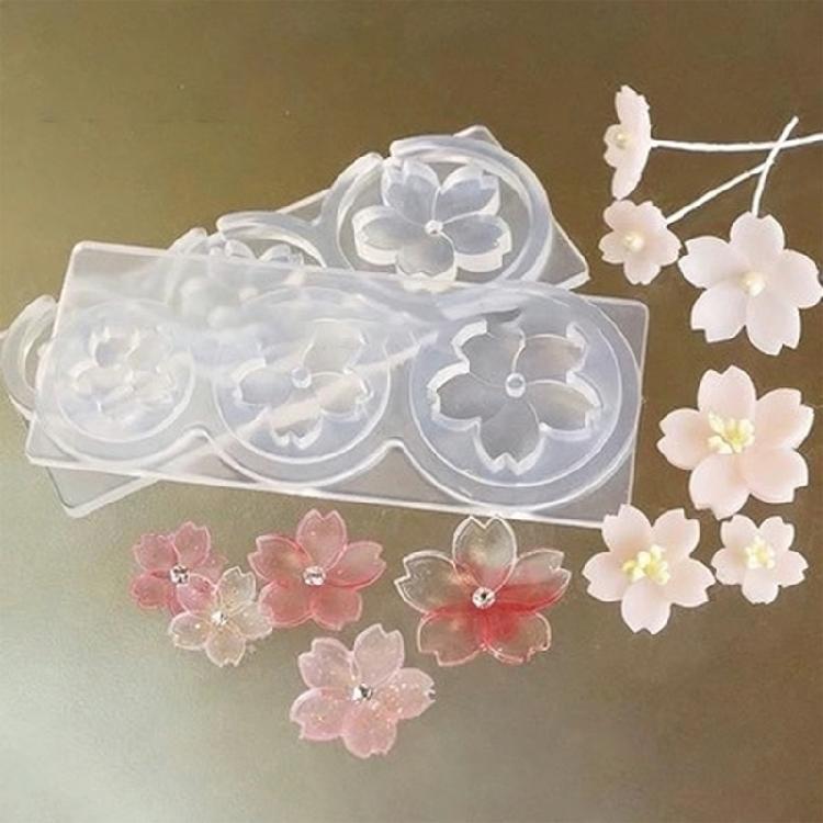 Professional Grade Transparent Nail Silicone Mold With Intricate Sakuras Detailing Manicure Mould For Creative Accessories