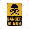 CautionCharm Vintage Metal Plaque - Warn Slogan Design - Great for Door, Factory & Home Wall Decor - Retro Caution Sign Poster