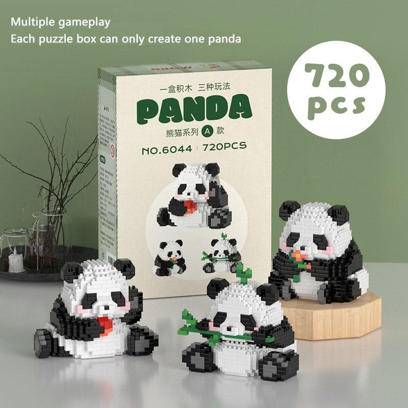 Panda Micro Building Blocks Puzzle Toy Plastic Material, Perfect Gift For Kids, 720-1782 Pieces Available