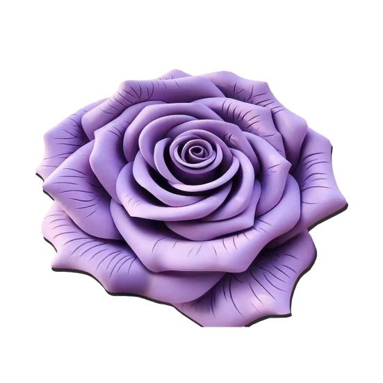 3D-Rosen-Fußmatte Saugfähiger Floral-Badezimmerteppich mit rutschfester Rückseite Realistischer Blumen-Dekorations-Teppich für Schlafzimmer Wohnzimmer Eingang