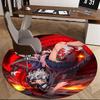 1pc Anime Character with Red Shoes Round Carpet - Office Chair Mat, Non-Slip Rug for Home Decor, Living Room, Bedroom